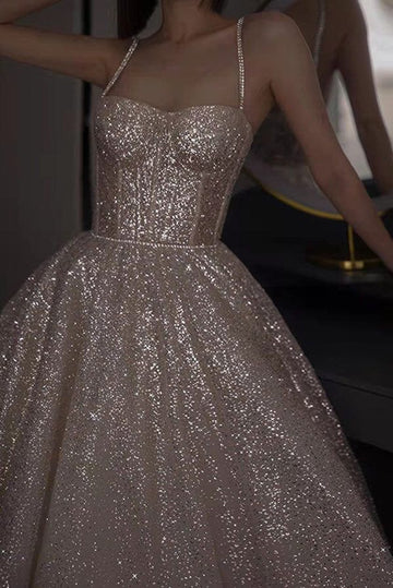 A Line Sequin Long Prom Dress Evening Dresses SD1532 HZ0628